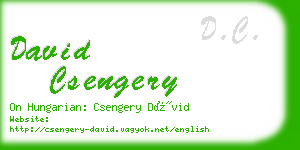 david csengery business card